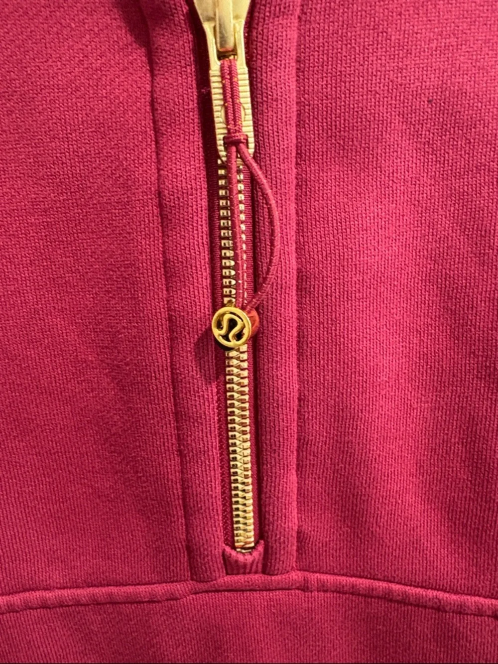 lululemon athletic half-Zip Hooded Sweatshirt in Deep Rosewood - Picture 3 of 4